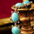 Retro-style, Fashionably Luxurious Earring And Necklace Set