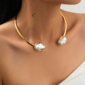 Luxury Gold Baroque Pearl Jewelry Set – Timeless Elegance for Modern Women