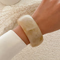 Chunky Resin Bangles – Bold Minimal Aesthetic Bracelet Stack for Women