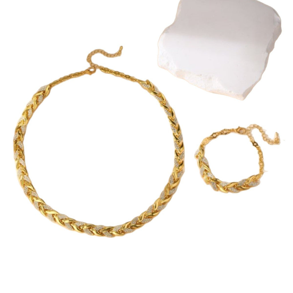 Crystal Bracelet & Necklace Set