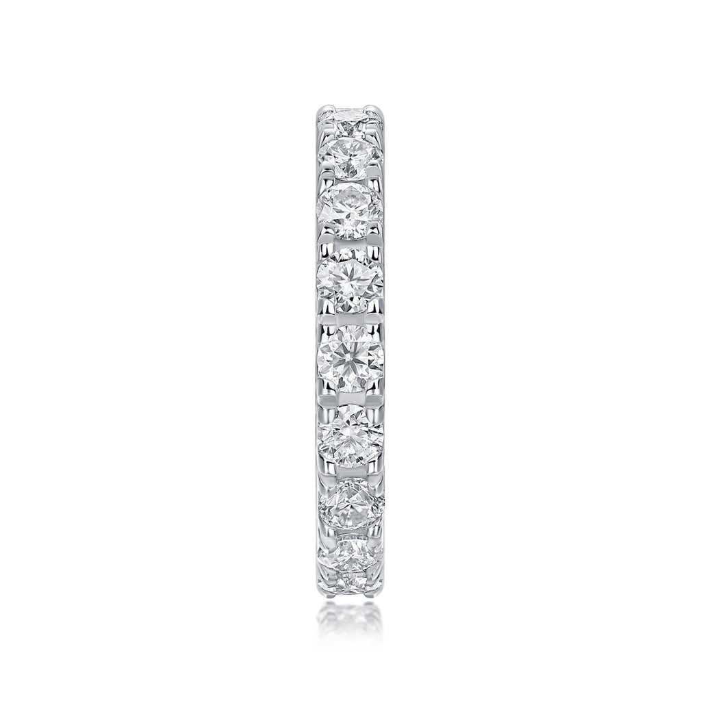 925 Sterling Silver Eternity Ring for Women – Full Round Cut Band Ring | Luxury Stackable Wedding Jewelry