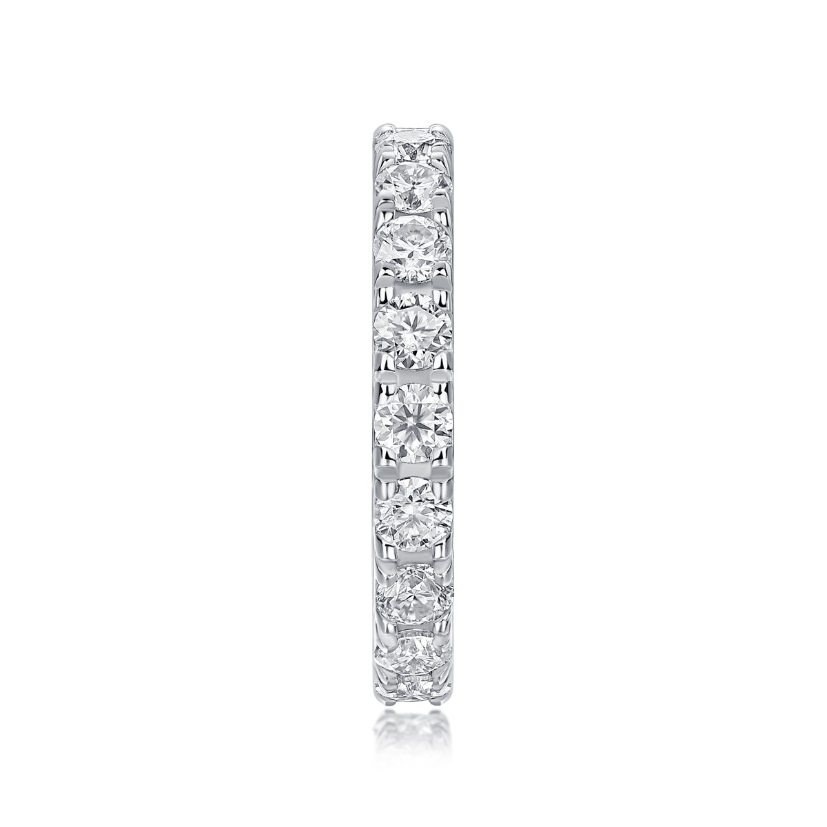 925 Sterling Silver Eternity Ring for Women – Full Round Cut Band Ring | Luxury Stackable Wedding Jewelry