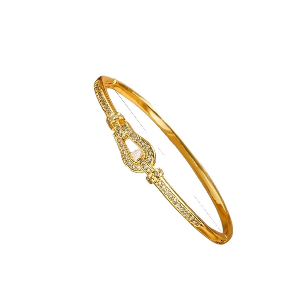 Crystal Horseshoe Buckle Bracelet