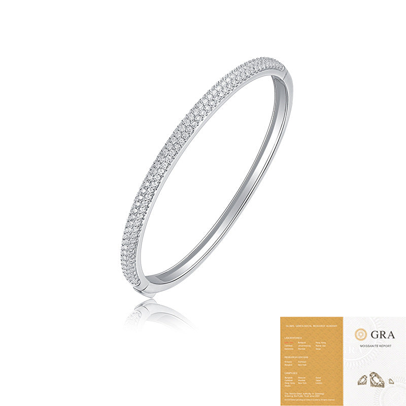 925 Sterling Silver Moissanite Bracelet | Luxe Sparkle