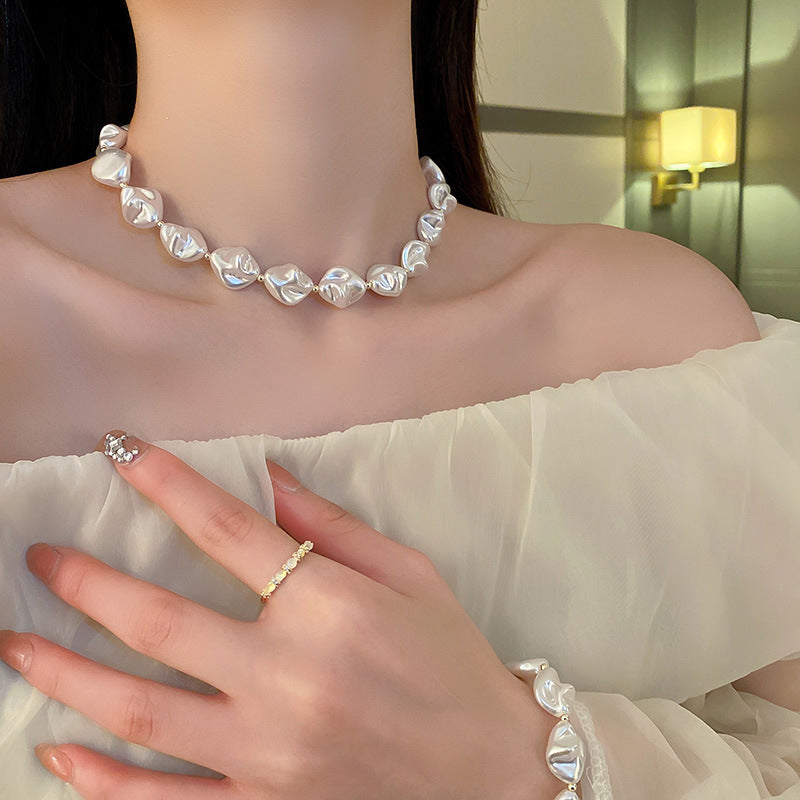 Luxury Pearl Necklace and Bracelet Set for Special Moments