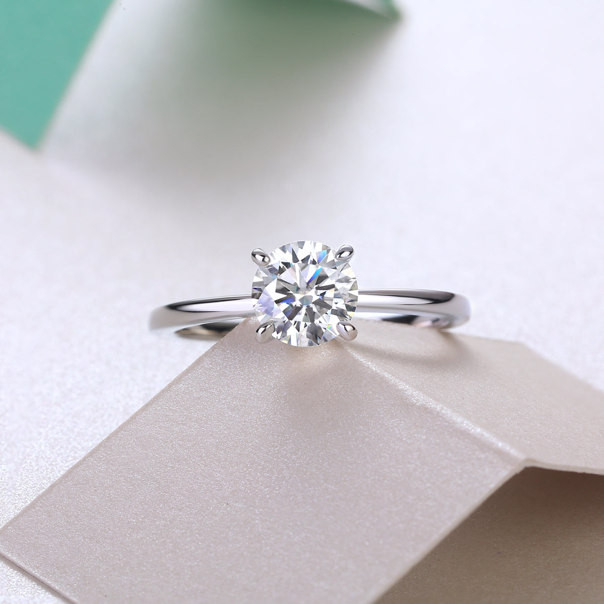 925 Sterling Silver Solitaire Ring for Women – Classic Round Cut Engagement Ring | Minimal Elegant Jewelry