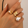 Pearl Open Ring | Statement Design Ring Set