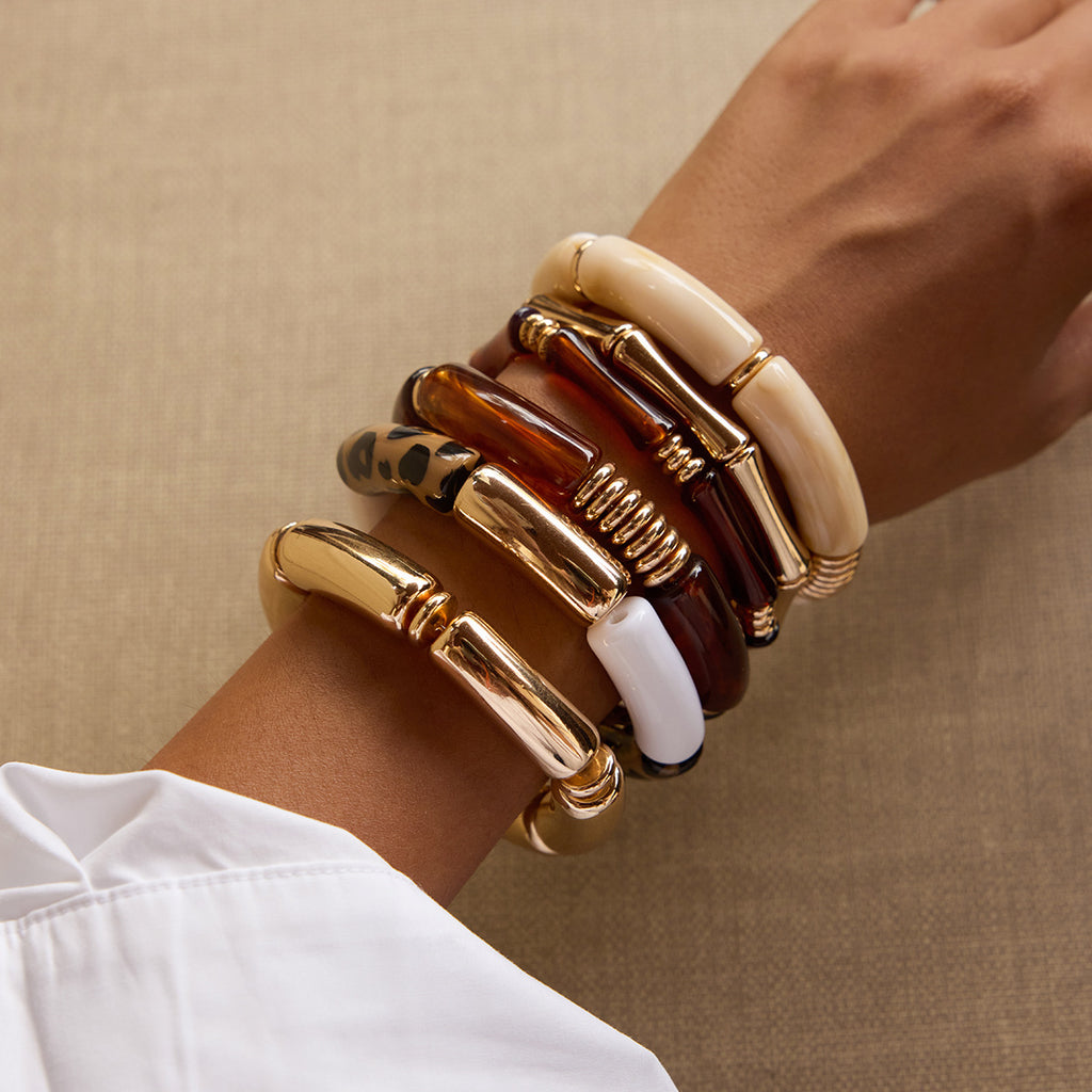 Luxury Stainless Steel Bracelet Set for Women – 2-Piece Retro Classic Bangle
