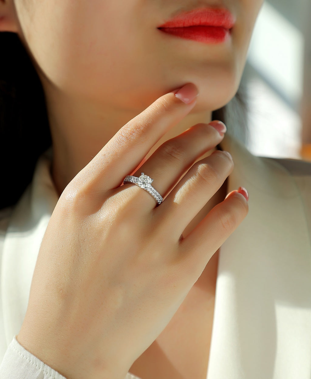 Luxury Moissanite Wedding Ring Set | S925 Sterling Silver