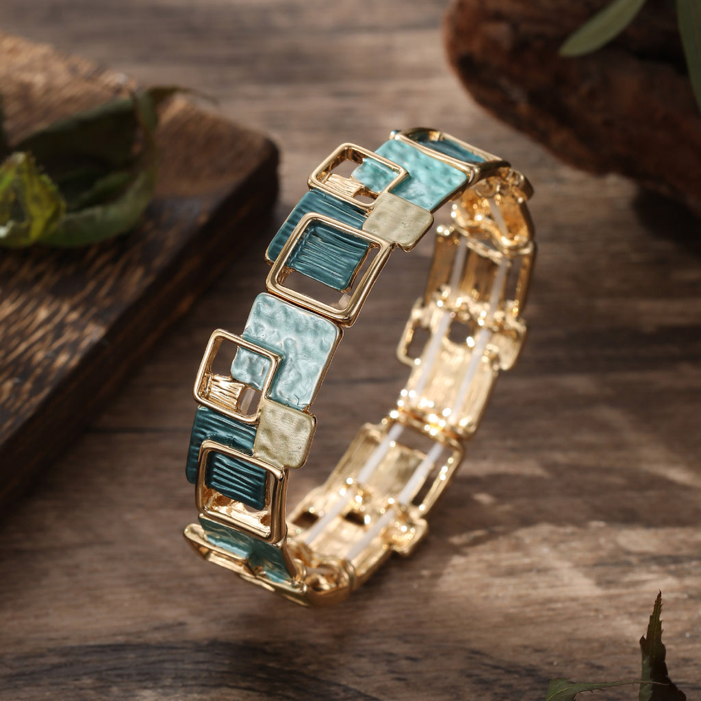 Geometric Enamel Jewelry Set | Colorful Statement