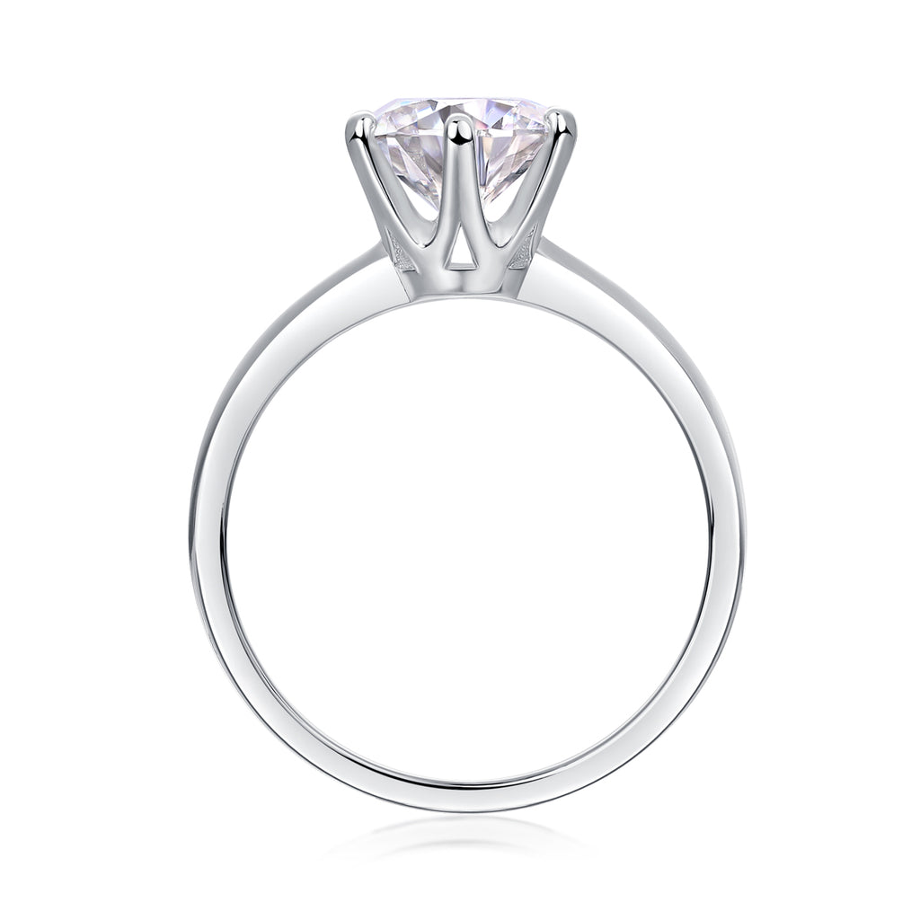 925 Sterling Silver Solitaire Ring for Women – Classic Round Cut Engagement Ring | Elegant Minimal Jewelry