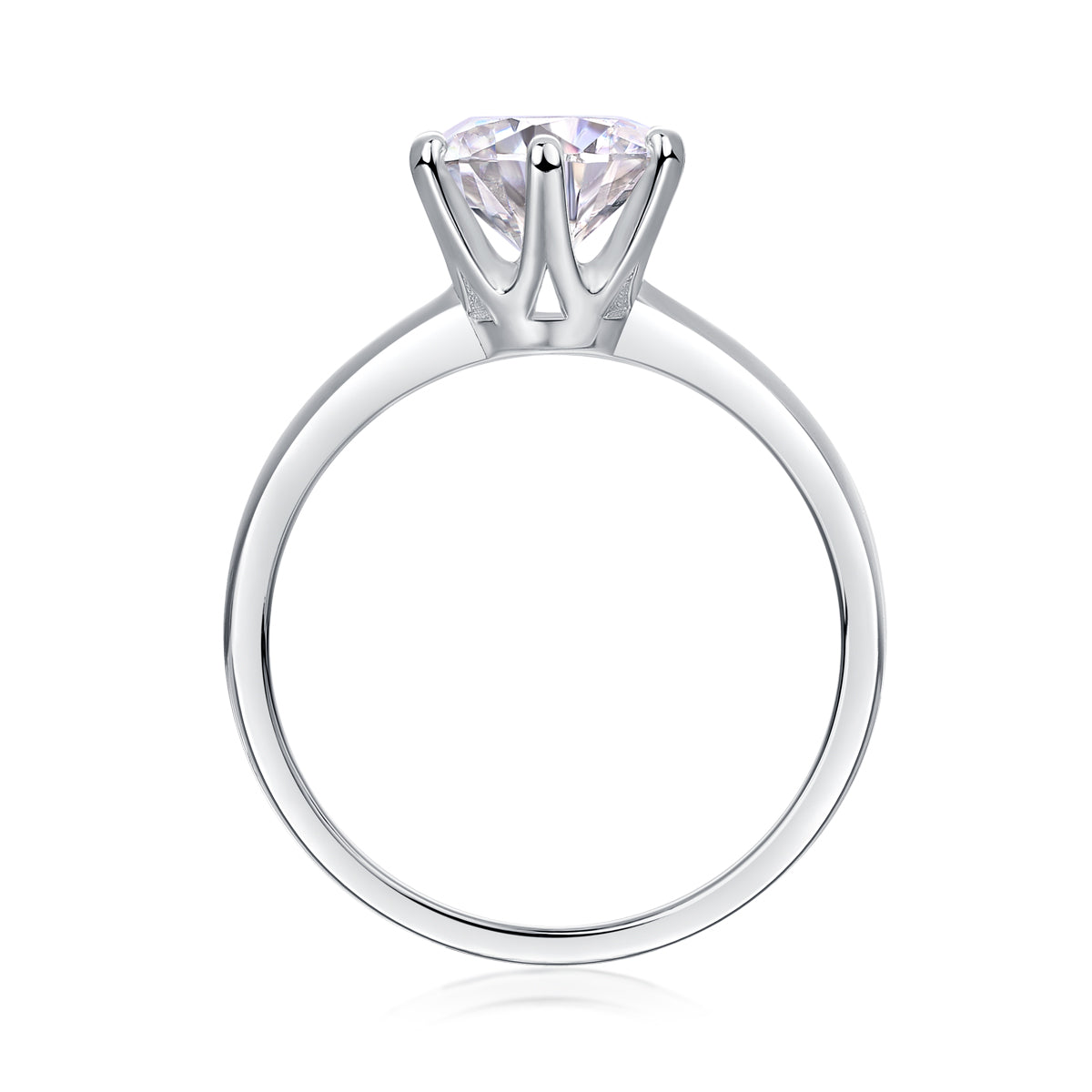 925 Sterling Silver Solitaire Ring for Women – Classic Round Cut Engagement Ring | Elegant Minimal Jewelry