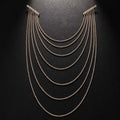 Luxury Crystal Fringe Hair Clip for Women – Silver Statement Hair Accessory | Elegant Rhinestone Chain Barrette