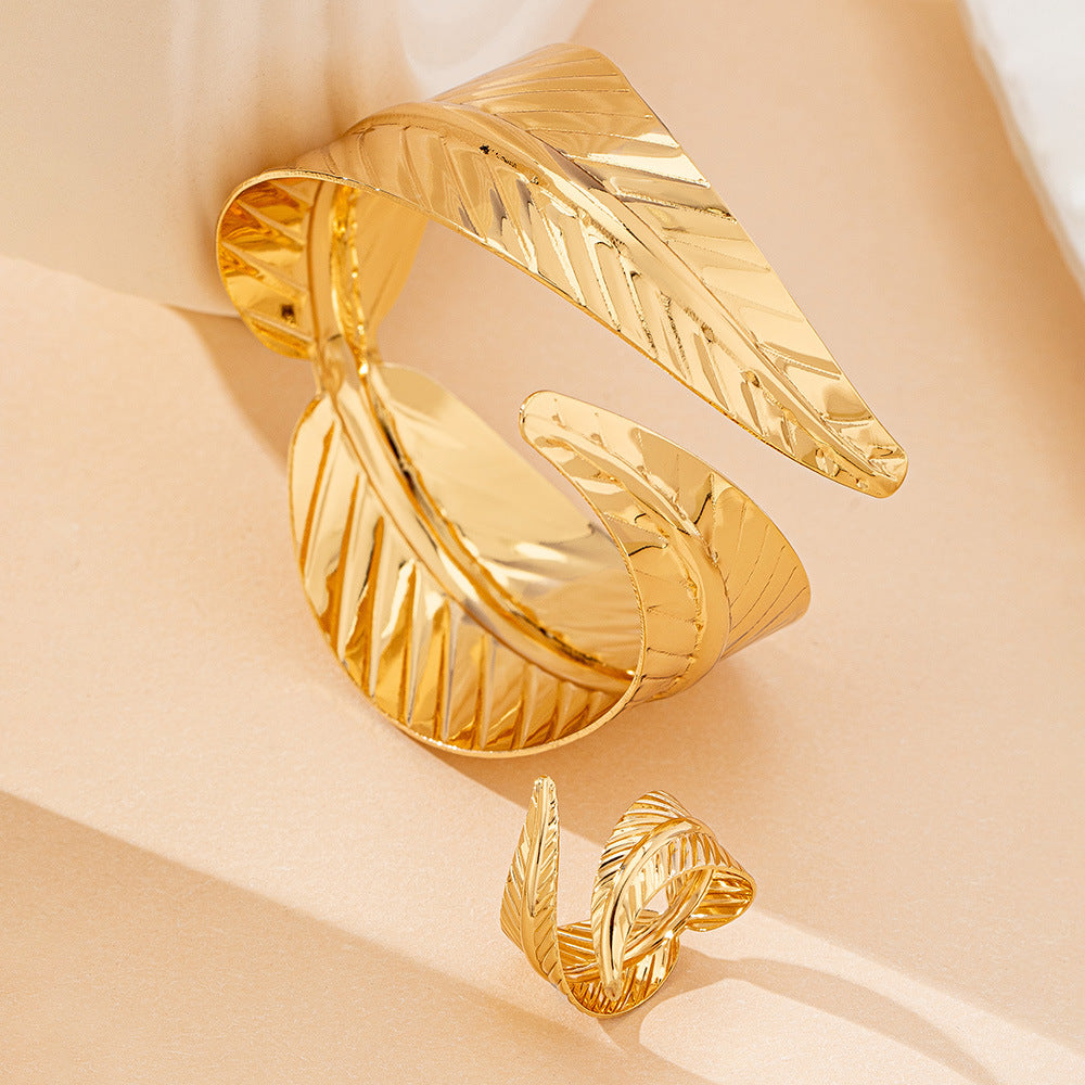 Geometric Open Cuff Bracelet | Modern Statement