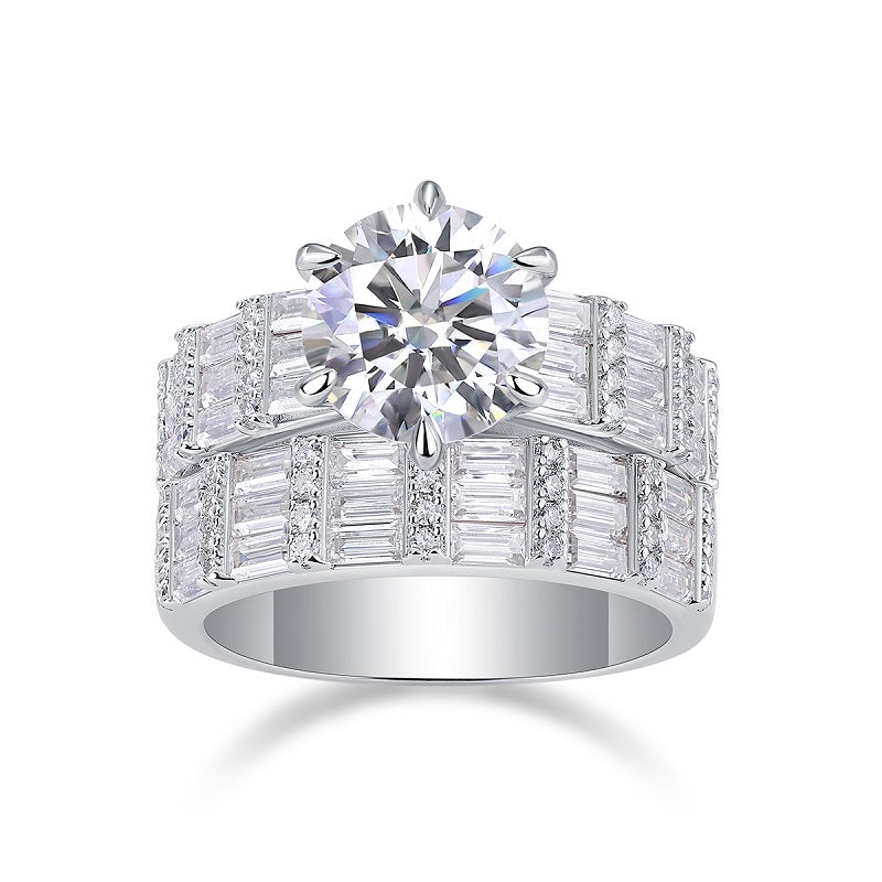 Vanilla Moissanite Ring | 3-Carat S925 Sterling Silver