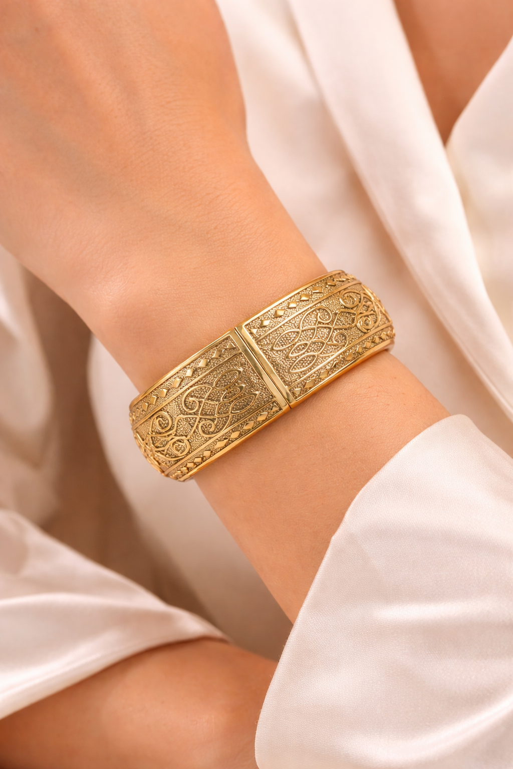 Gold Bangle Bracelet for Women | Elegant Luxury Statement Jewelry