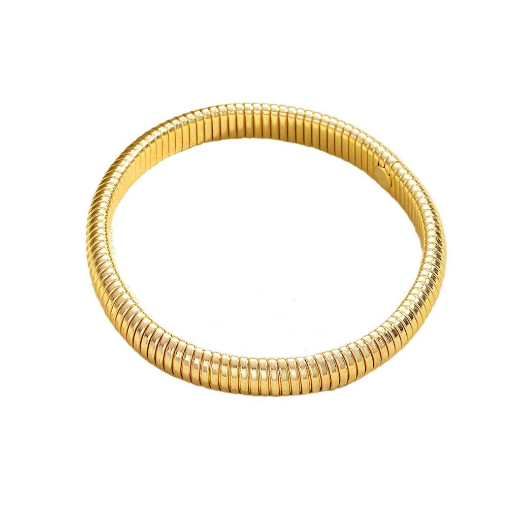 Gold Snake Chain Stretch Bracelet