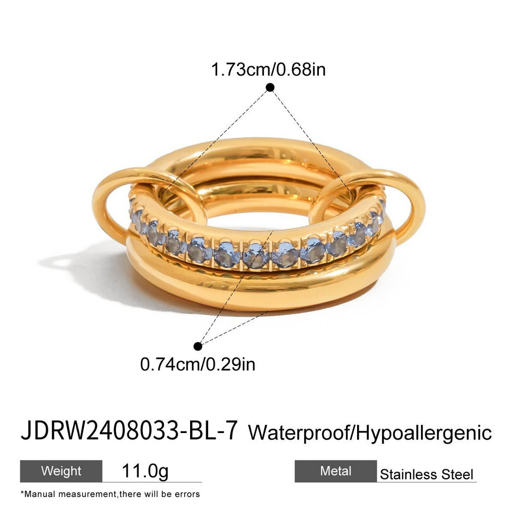 Zircon Ring | Titanium Steel Light Luxury