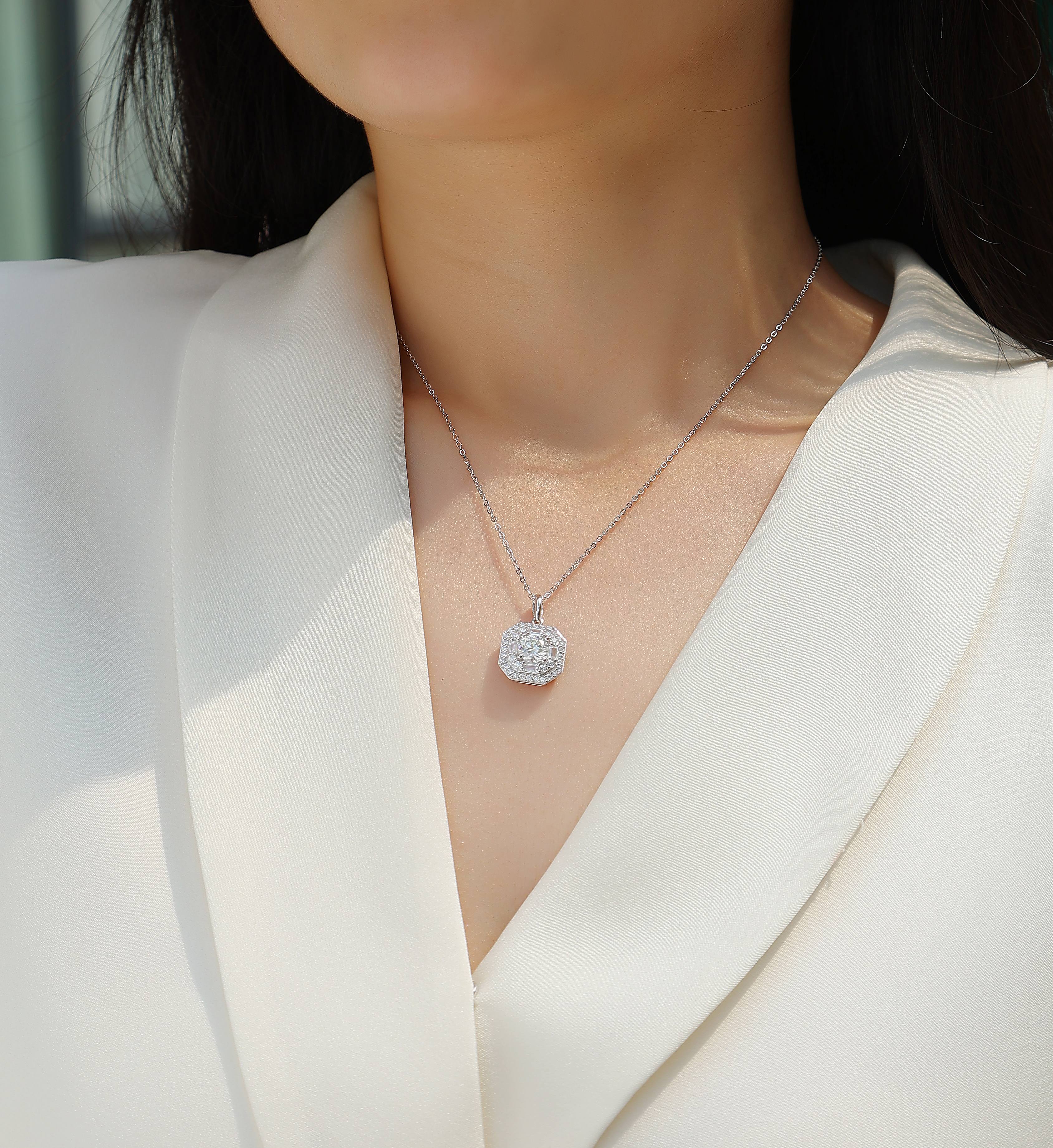 1-Carat Moissanite Jewelry Set | S925 Sterling Silver | Luvia