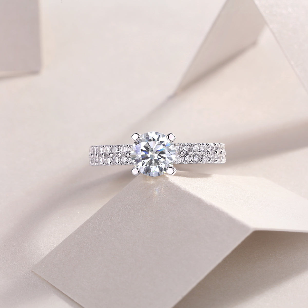 Luxury Moissanite Wedding Ring Set | S925 Sterling Silver