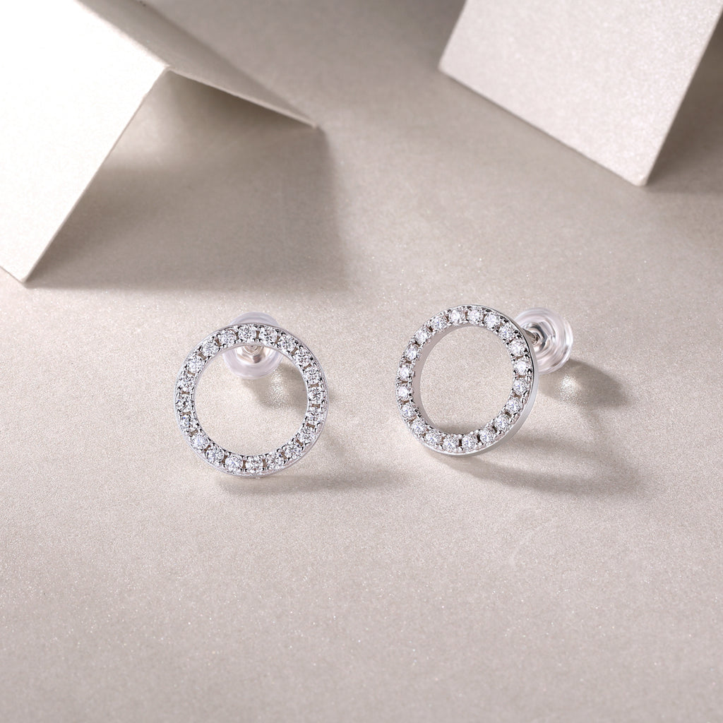 Moissanite Silver Earrings Set | Luxury Diamond