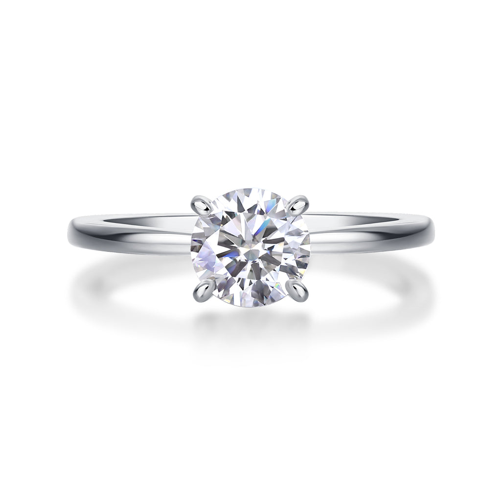 925 Sterling Silver Solitaire Ring for Women – Classic Round Cut Engagement Ring | Minimal Elegant Jewelry