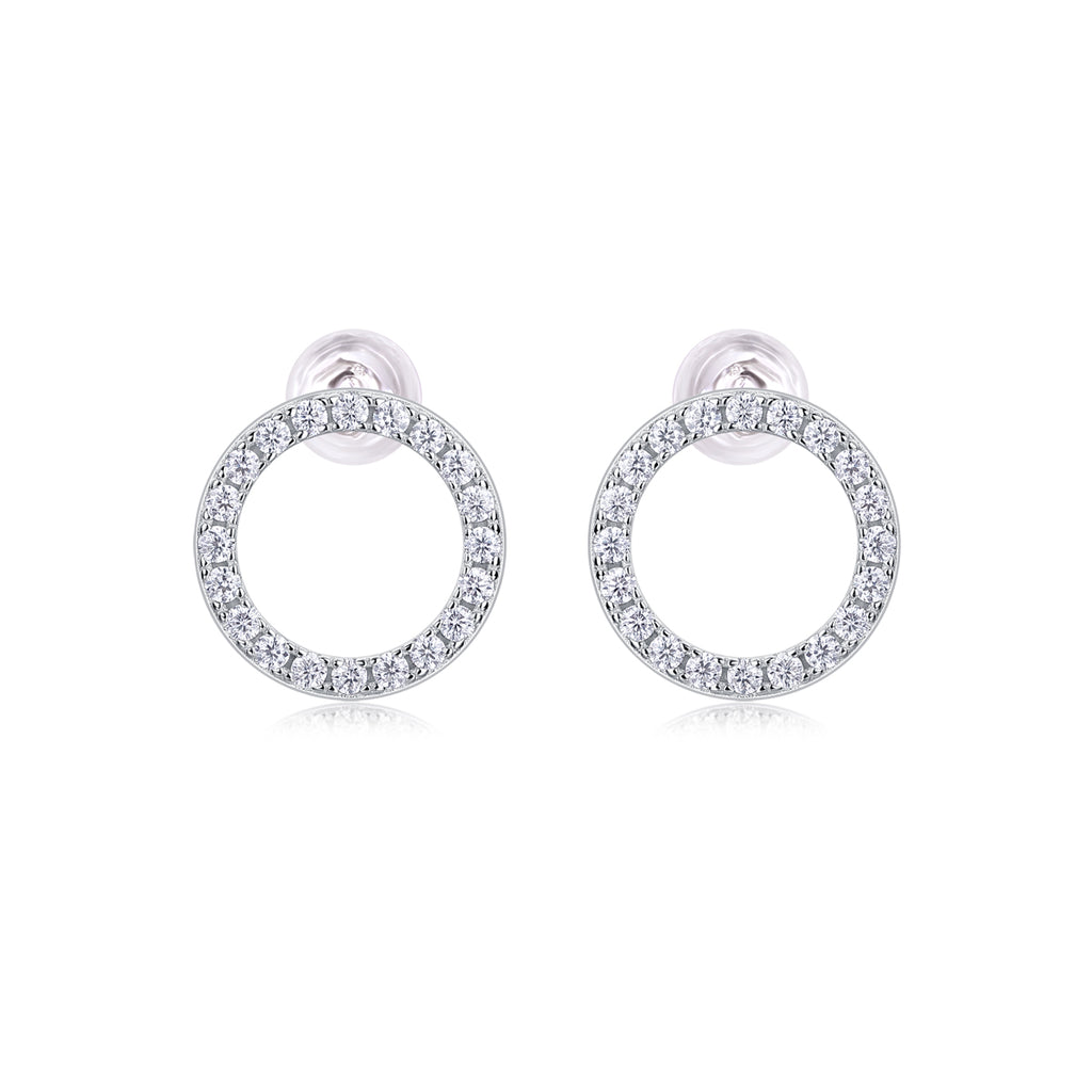 Moissanite Silver Earrings Set | Luxury Diamond