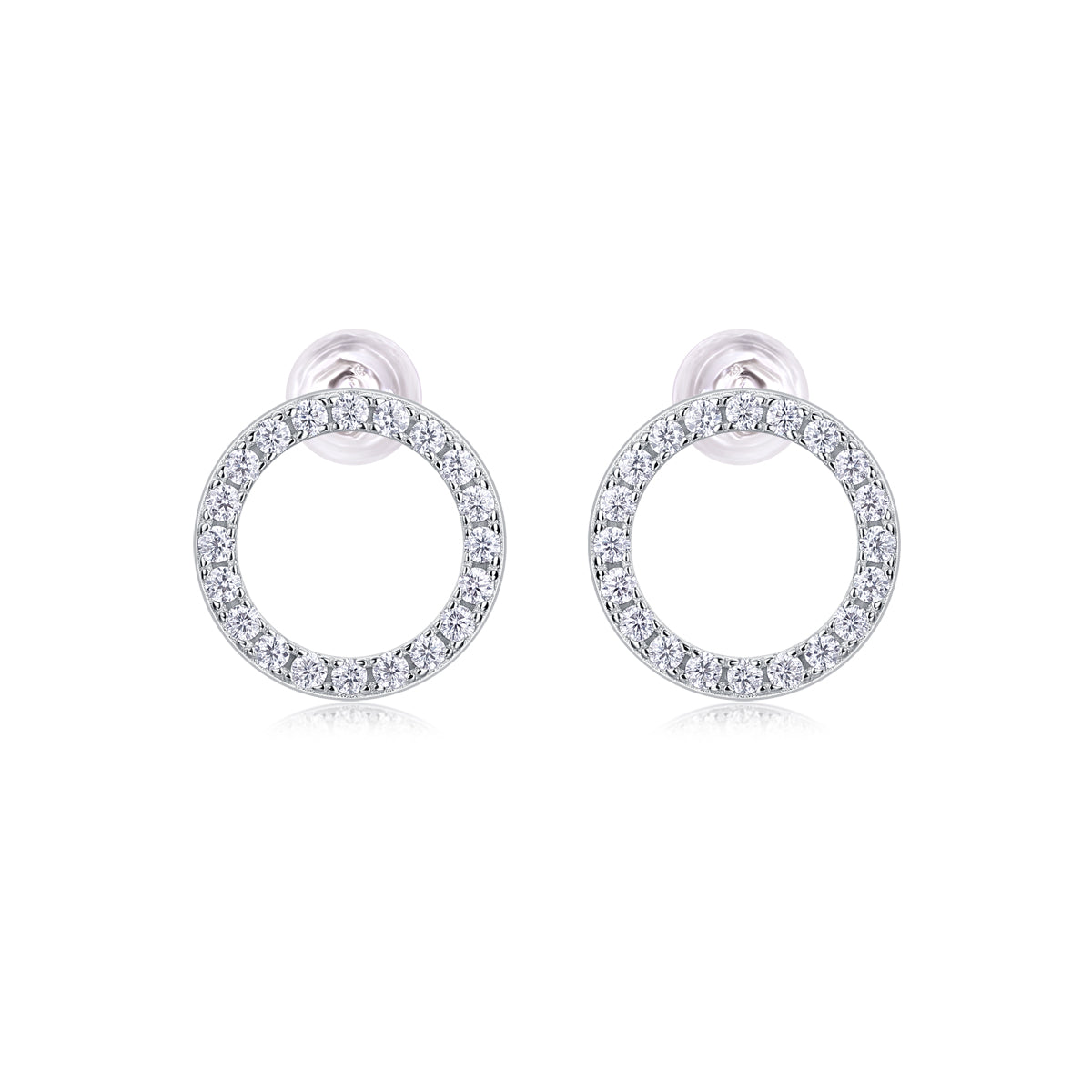 Moissanite Silver Earrings Set | Luxury Diamond