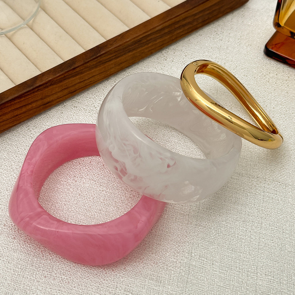 Ombre Acrylic Wide Cuff Bracelet | Modern Art