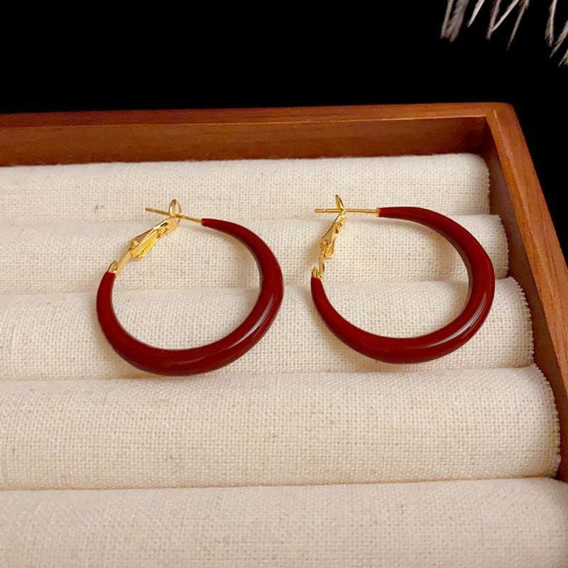 Oil-Spot Glaze Bracelet & Earrings Set | Retro Boho | Luvia
