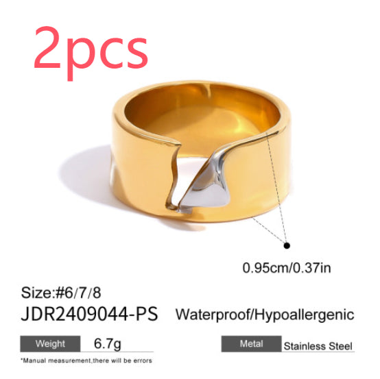 Gold & Silver Stackable Rings Set – Luxury Minimal Statement Jewelry | Luvia Global