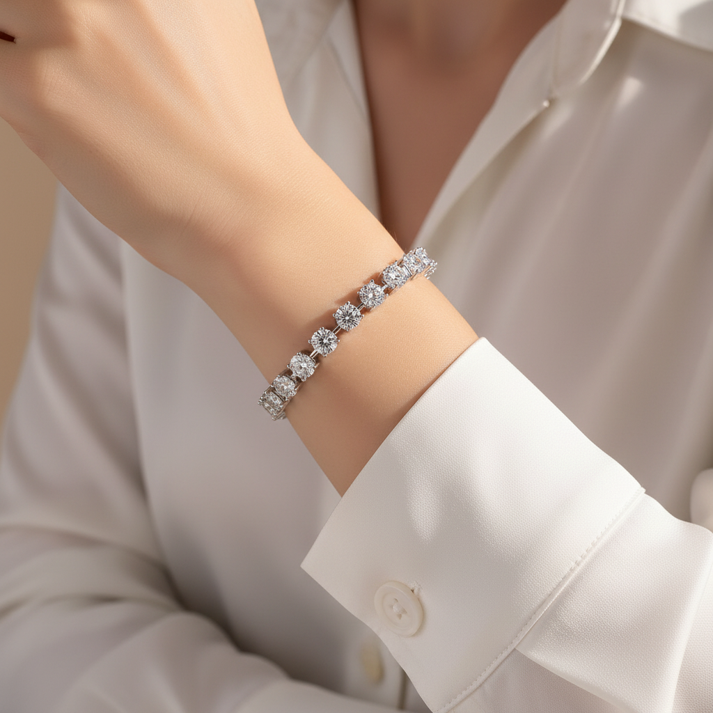 Radiance Moissanite Bracelet | S925 Sterling Silver