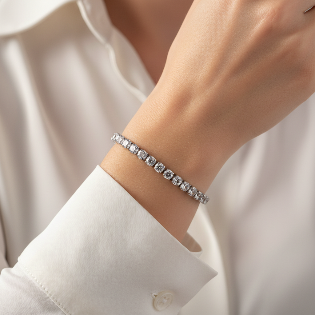 Sleek Luxury Sparkling Zircon Bracelet,Detachable Extender Chain,Unisex For Daily Wear, Christmas Outfits And Beach Occasions