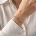 Sleek Luxury Sparkling Zircon Bracelet,Detachable Extender Chain,Unisex For Daily Wear, Christmas Outfits And Beach Occasions