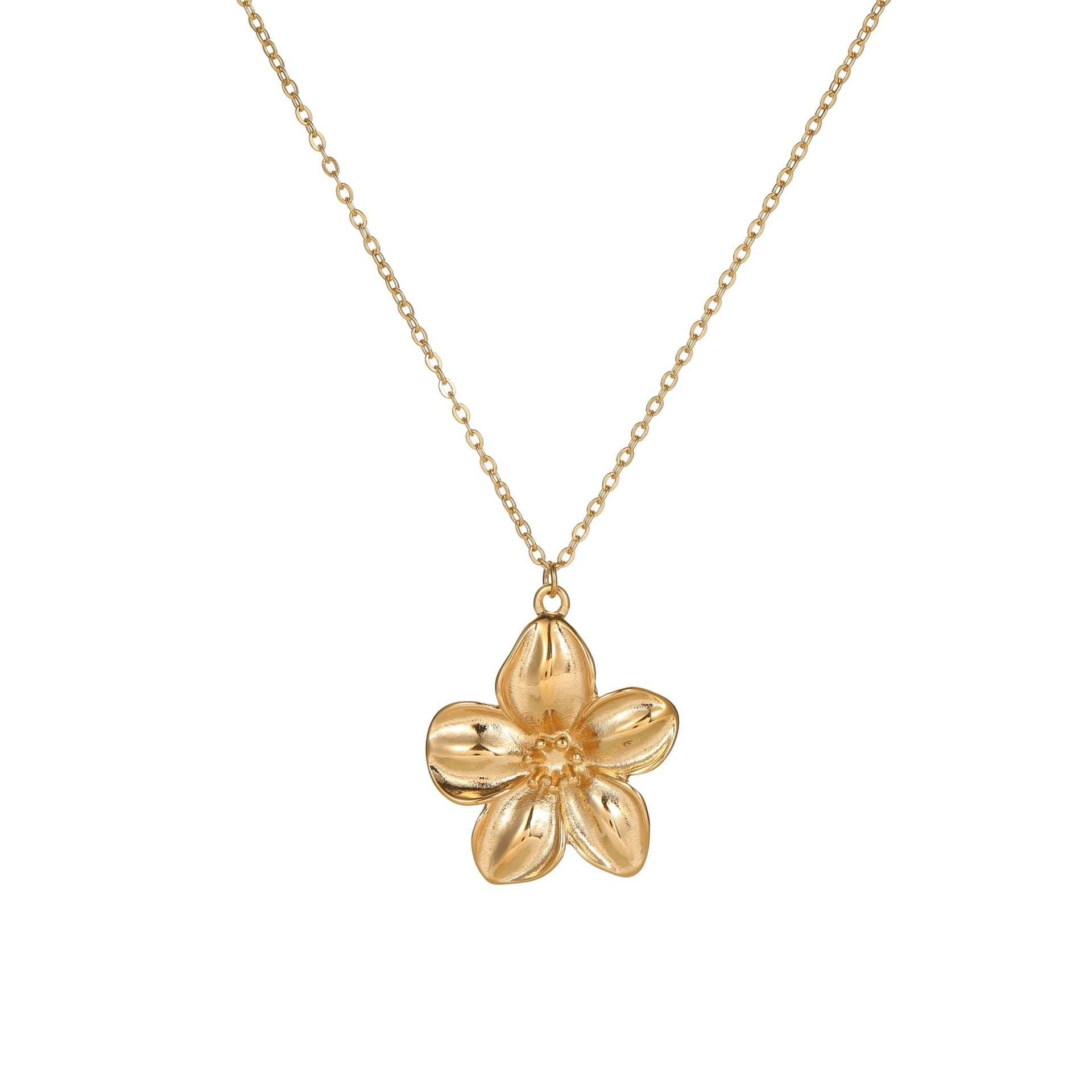 Elegant Gold Flower Jewelry Set – Statement Earrings, Necklace & Ring