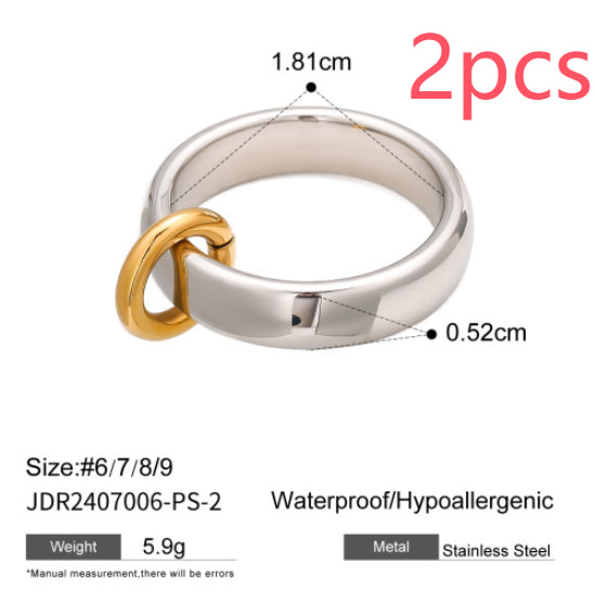 Gold & Silver Stackable Rings Set – Luxury Minimal Statement Jewelry | Luvia Global