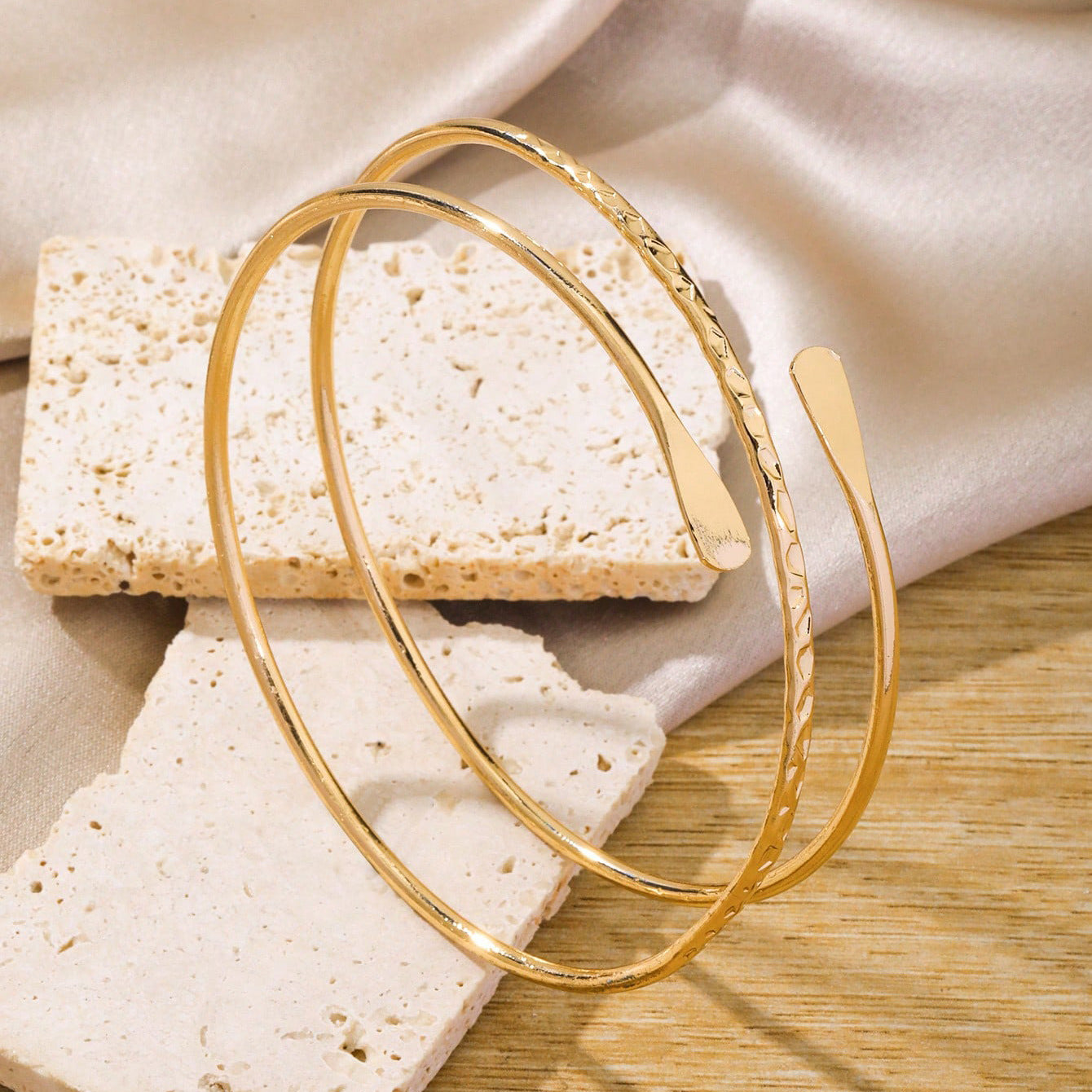 Wave Cross Geometric Bracelet