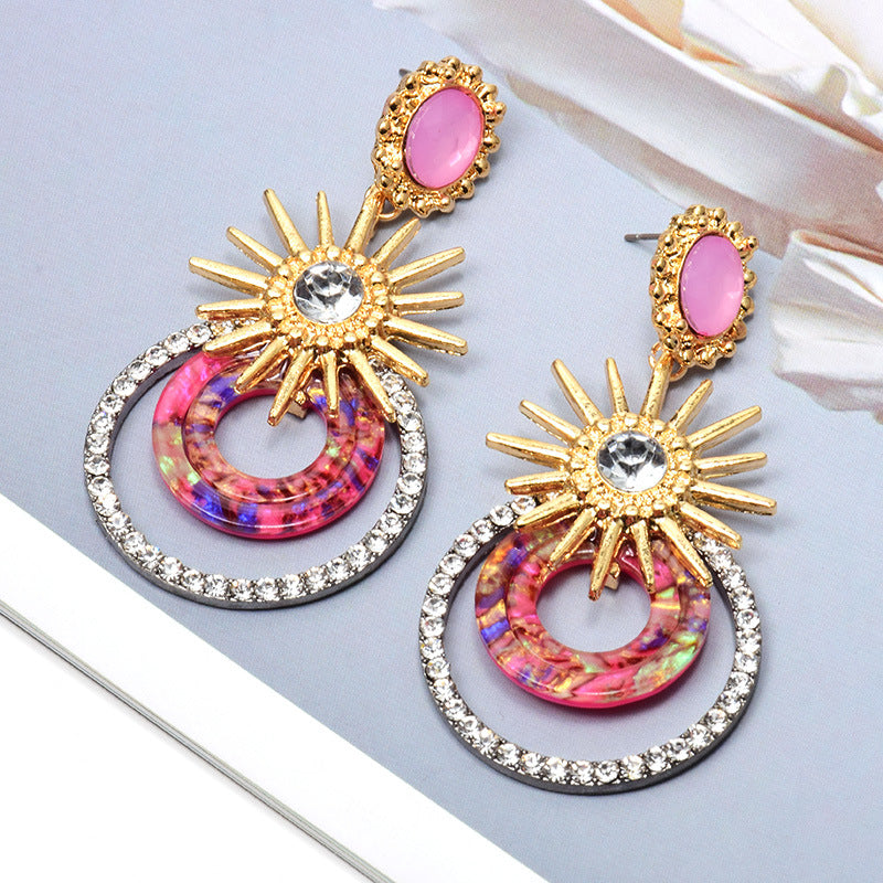 Bold Sunburst Earrings – Colorful Luxury Jewelry