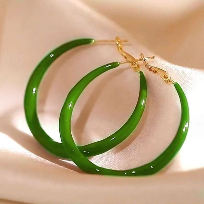 Oil-Spot Glaze Bracelet & Earrings Set | Retro Boho | Luvia