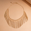 Boho Fringe Necklace – Statement Gold & Silver Layered Jewelry for Summer