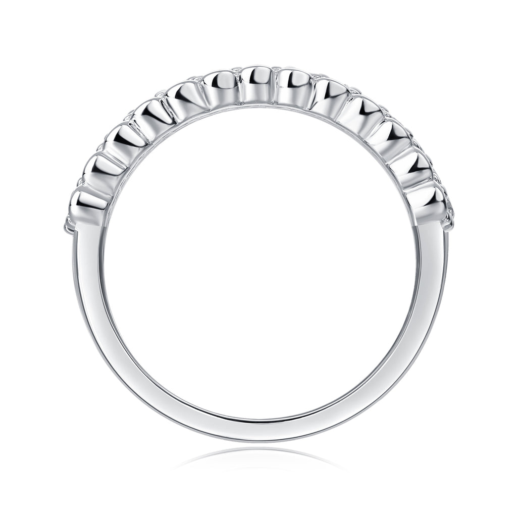 Cascade Moissanite Ring | Multi-Row S925 Sterling Silver