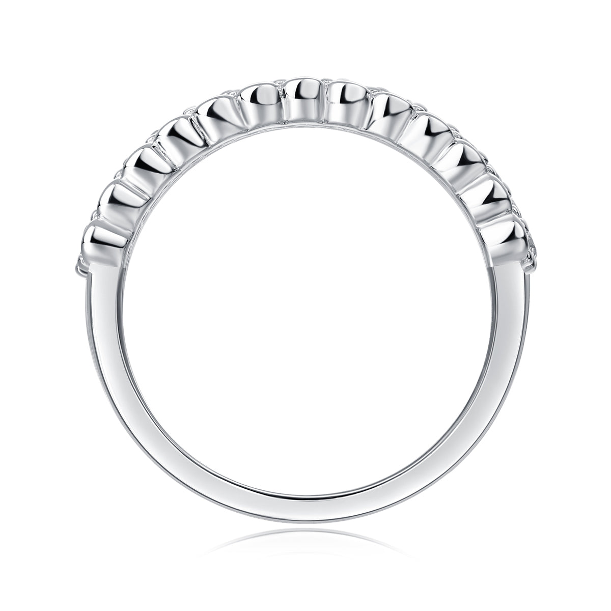 Cascade Moissanite Ring | Multi-Row S925 Sterling Silver
