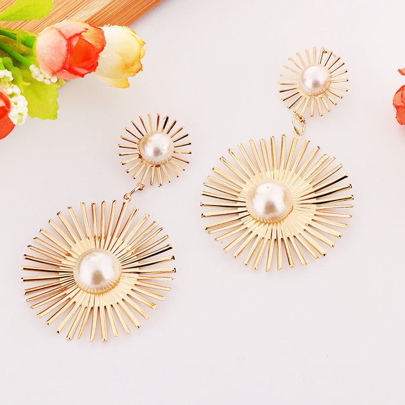 Flower Sun Collar & Earring Set | Gold & Silver | Luvia