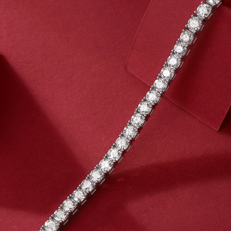 Moissanite Tennis Bracelet | 0.1ct S925 Sterling Silver | Luvia