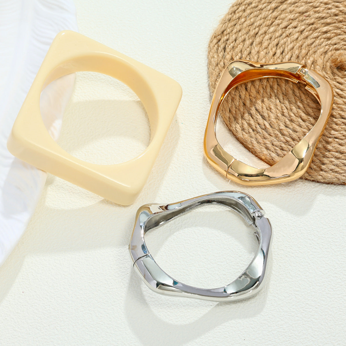Retro Shine | Glossy Metal Cuff Bracelet
