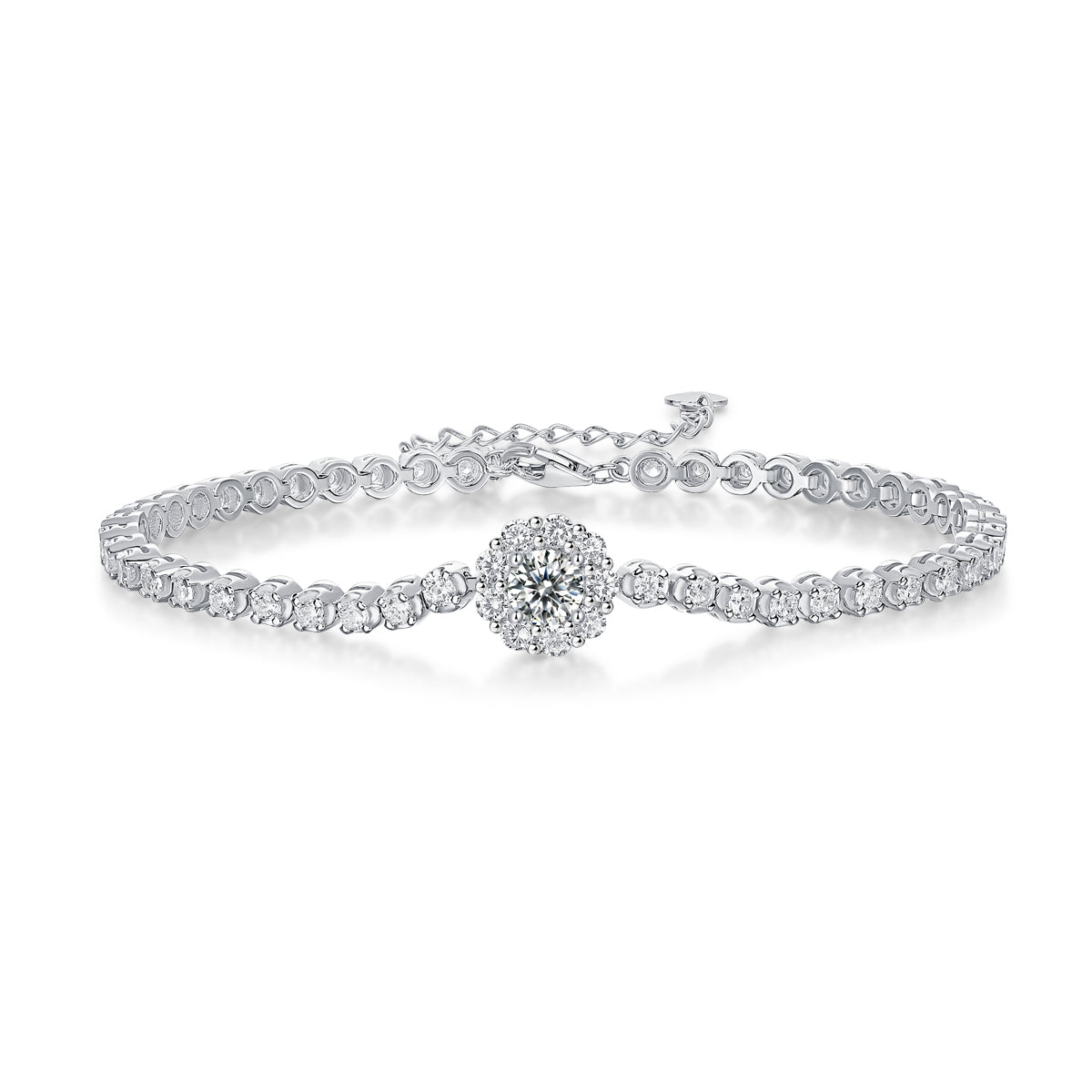 925 Sterling Silver Tennis Bracelet for Women – Round Cut Diamond Look Bracelet | Elegant Minimal Jewelry