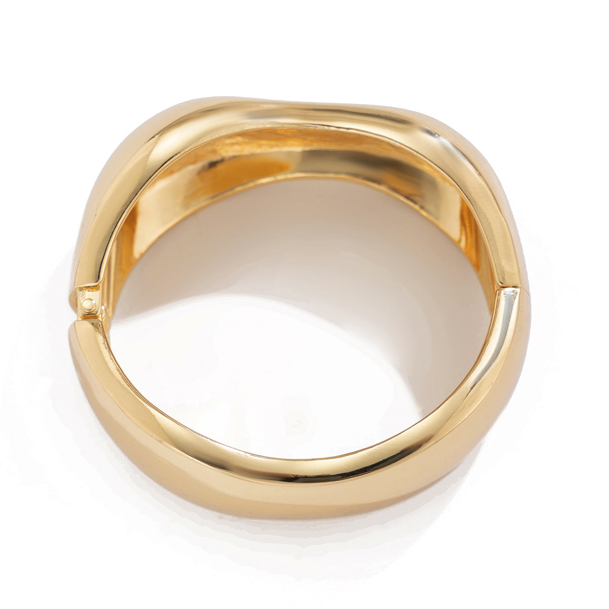 Wide Geometric Cuff Bracelet | Glossy Statement | Luvia