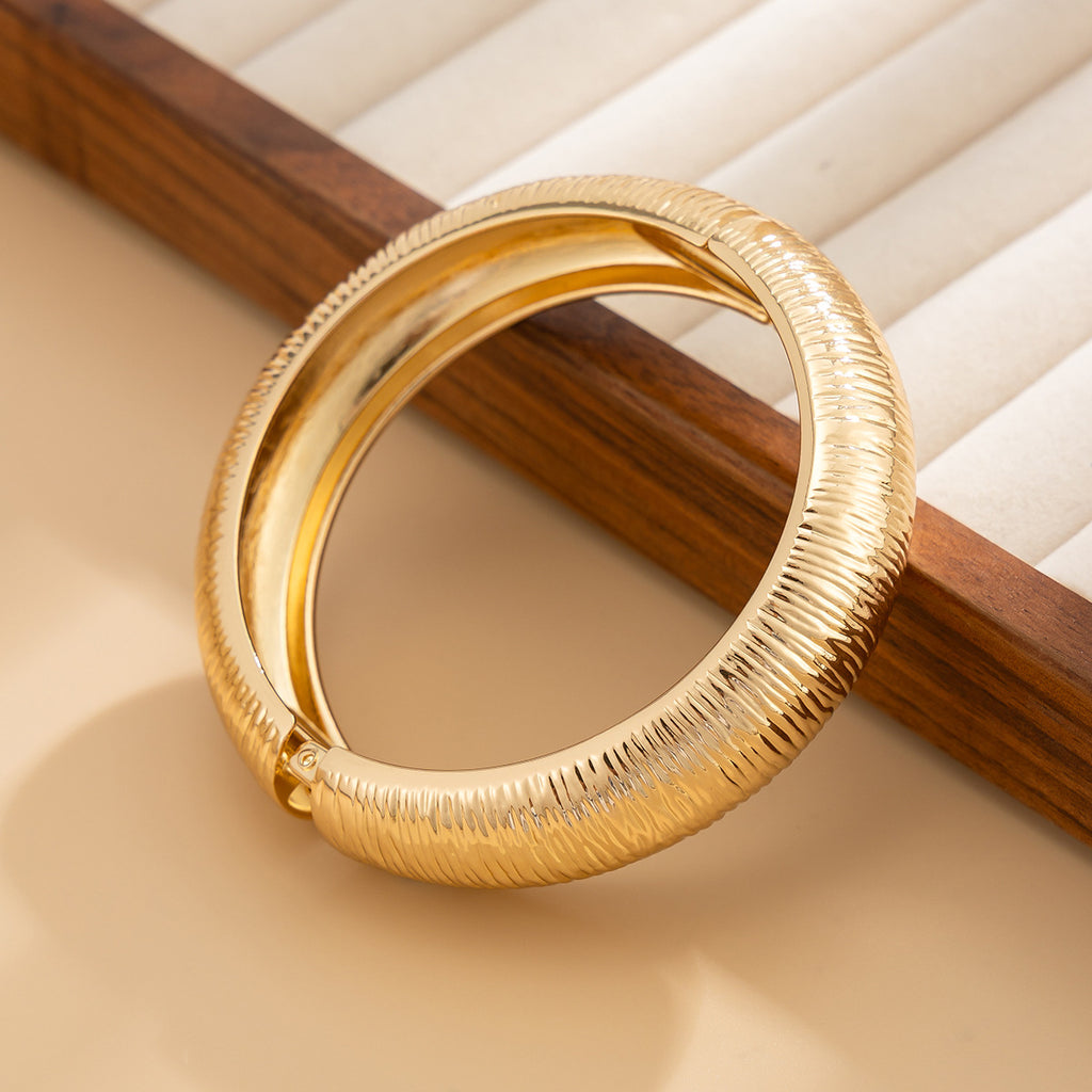 Elegant Gold & Marble Bangle Set – Timeless Chic Style