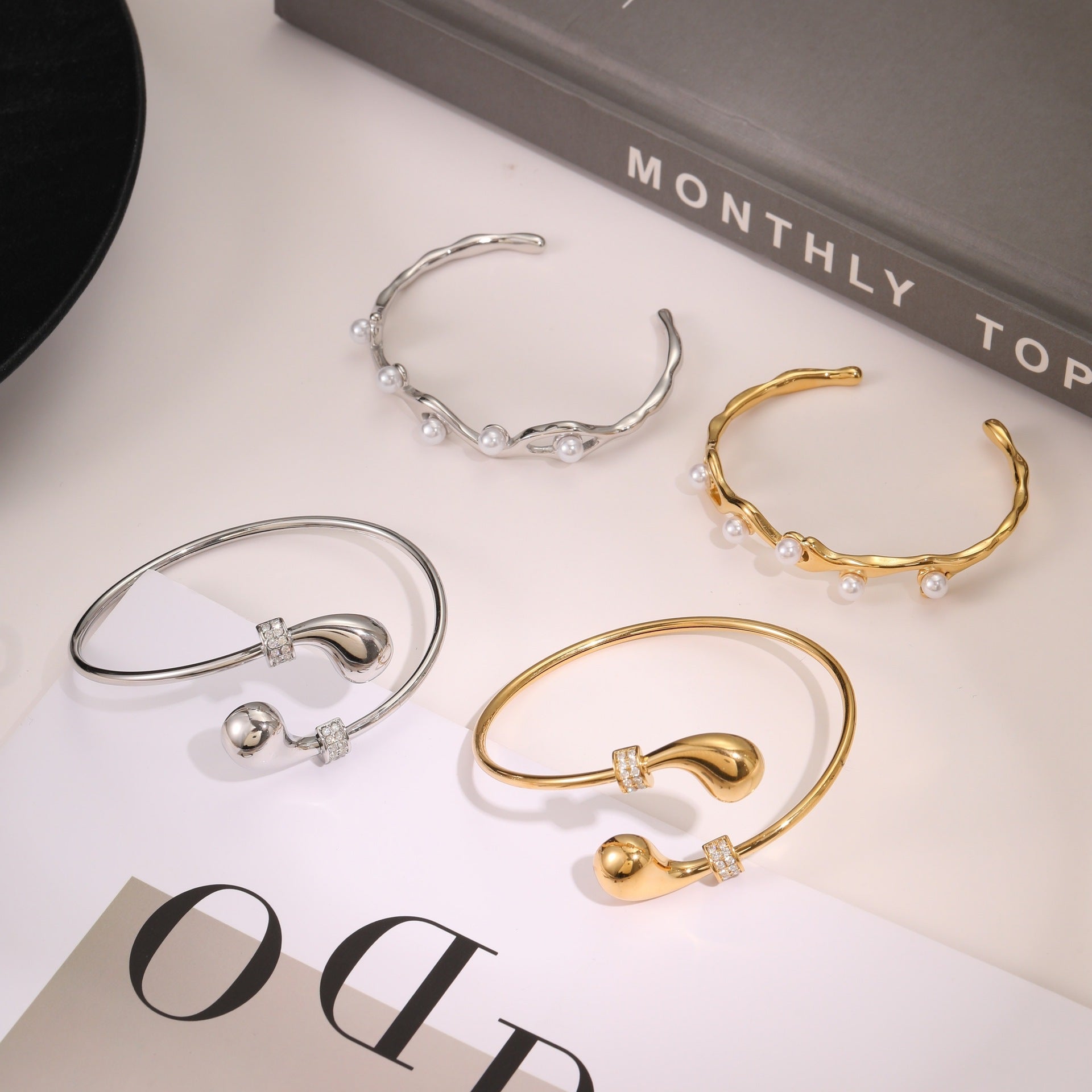 Stainless Steel Gold Bracelet | Luxury Women Jewelry