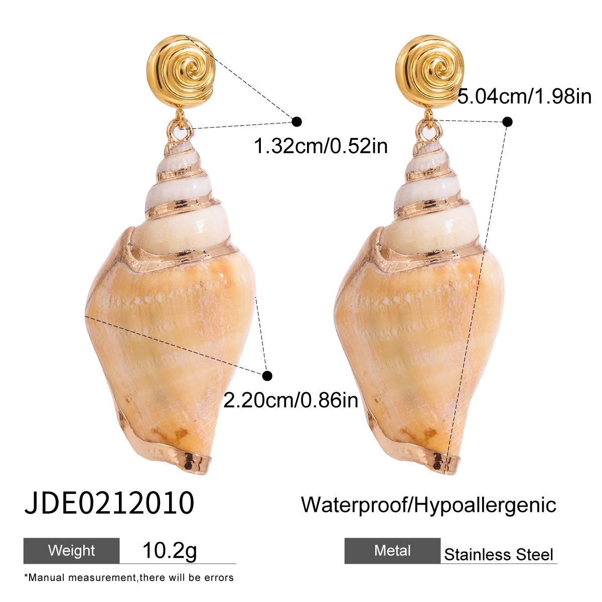 Ocean Charm Necklace & Earring Set for Women | Gold Seashell Starfish Jewelry